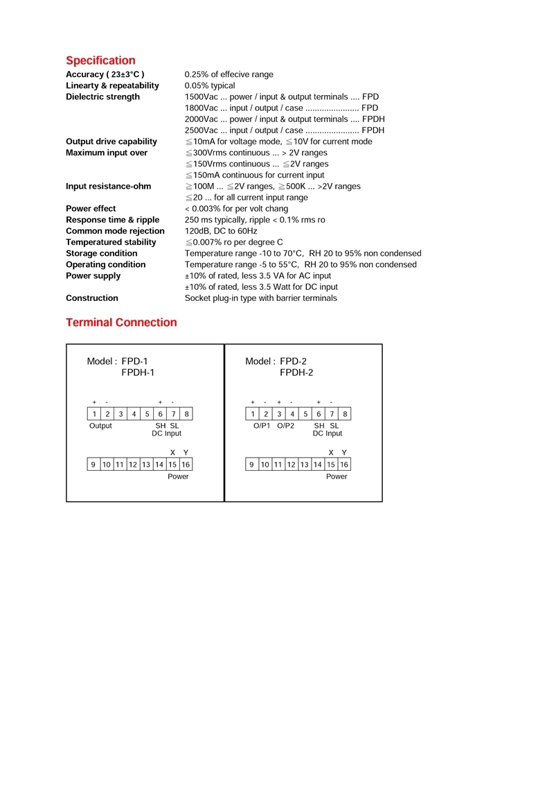 Fp-DC Isolating Transducer