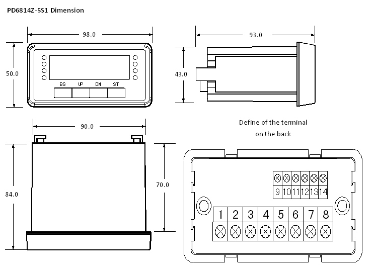 Three Phase Multi-Function Electric/ Energy/Smart Power Meter (PD6814z Series)